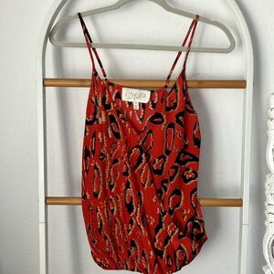 Rory Beca silk cami , dark orange pattern size XS, EUC